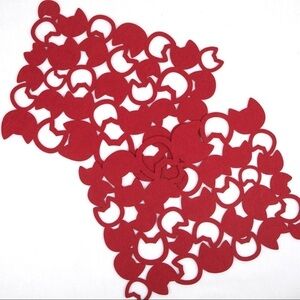 Cat Lady Box Jolly Cat Felt Placemats (2) red cat